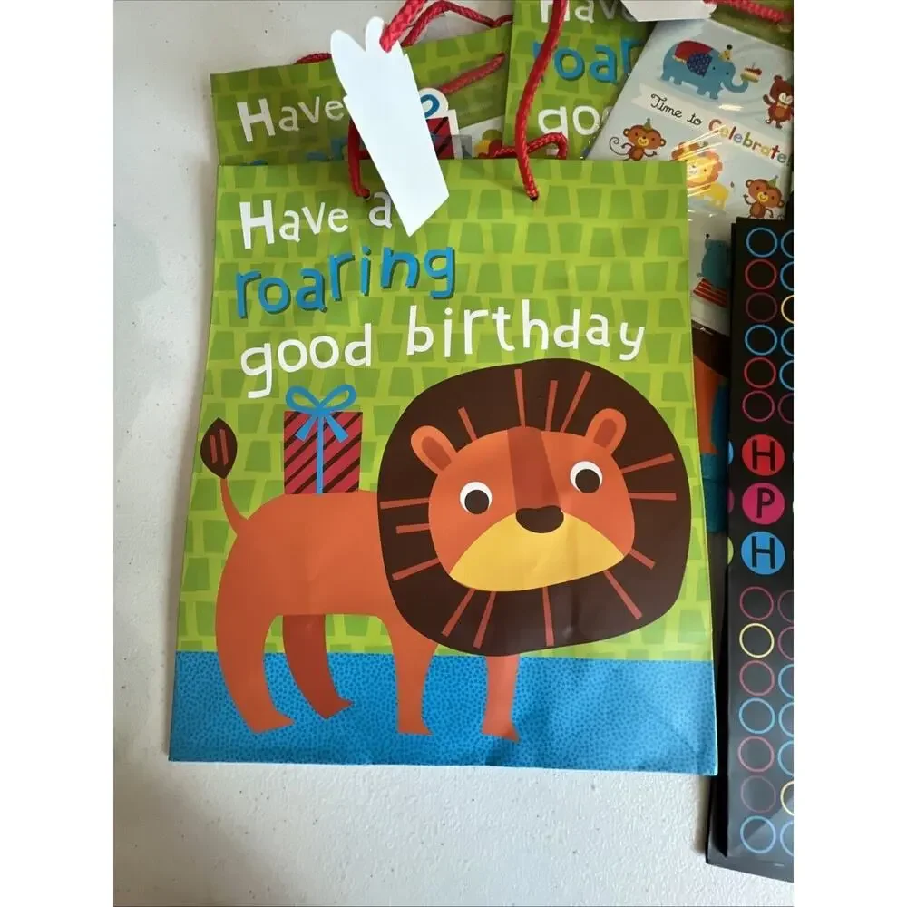 Lot 12 Happy Birthday Gift Bag Set with Greeting Card New Celebrate Holiday Wrap